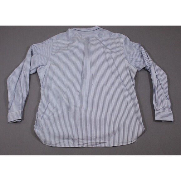 Polo Ralph Lauren Preppy Blue Striped Dress Shirt Cotton 18 -46 - Picture 3 of 10